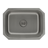 Pelican PL-VS2318 16G Stainless Steel Single Bowl Undermount Kitchen Sink 23'' x 17-3/4''